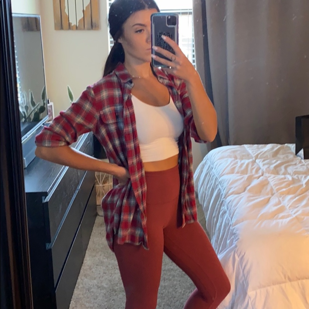Madewell Red Plaid Button-Down Shirt
